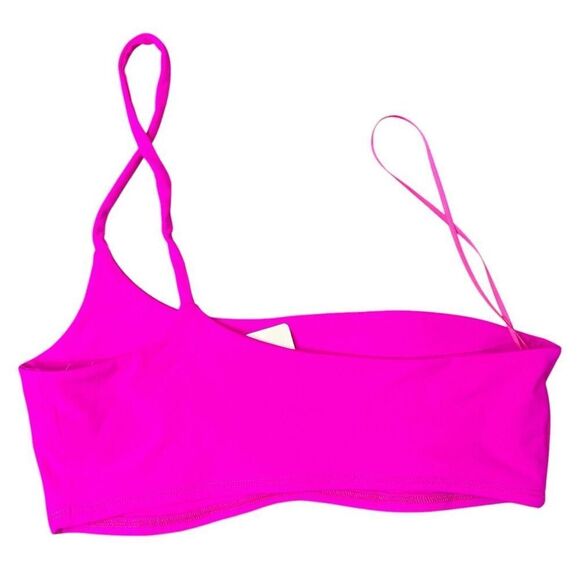 Susana Monaco One Arm String Crop Top in Magenta Small - Picture 6 of 11